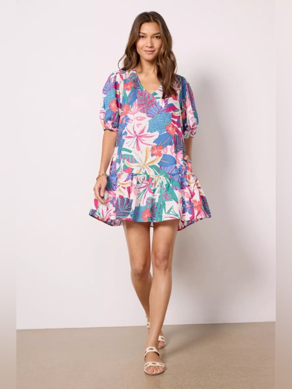 Sundry "All Day" Floral Tropical Mini Dress